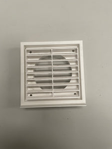 4" Fixed Louvre Vent Grill White [Box of 4 pcs]