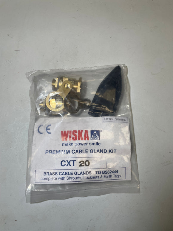 Wiska Premium Cable Gland Kit CXT20 [Pack of 4] Brass Cable Glands BS62444