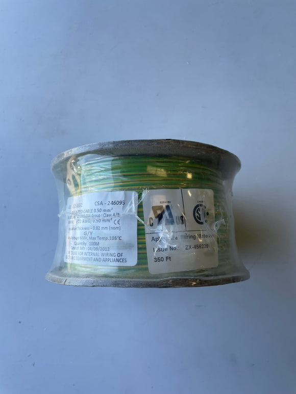 Tri-rated Green/Yellow Earth Cable 0.5mm (100m roll)