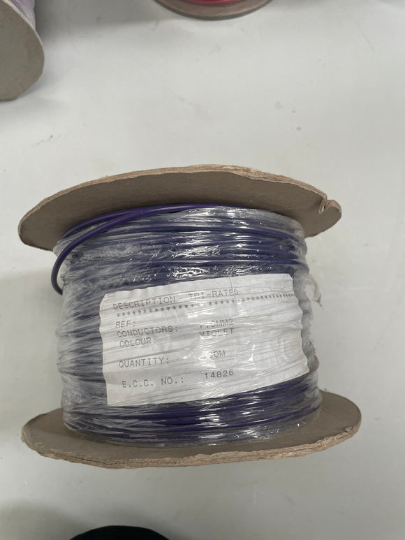 Tri-rated Purple Cable 1mm (100m Roll)