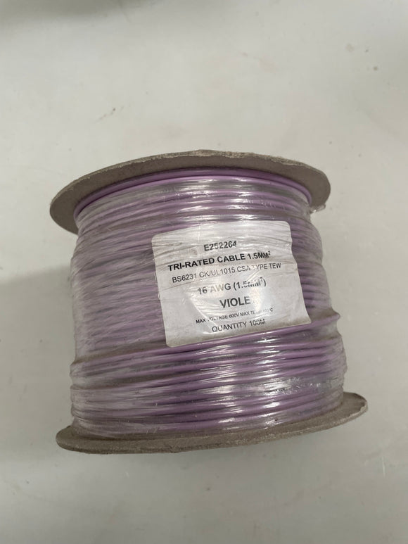 Tri-rated Violet Cable 1.5mm (100m Roll)