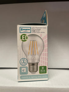Crompton Lamps 4191 5W LED GLS Warm White Dimmable ES-E27 2700k