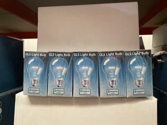 Crompton Lamps 60W GLS 50mm Dia Clear 240V ES-E27 240V Light Bulb