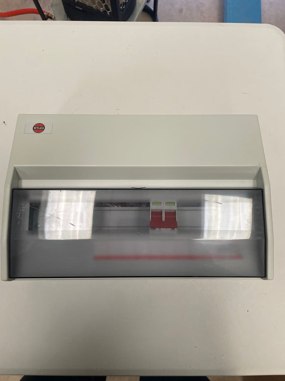 Wylex NHRS12SL 12 Way All Insulated Split Load Consumer Unit 100A 2P Isolator 80A 30mA RCD