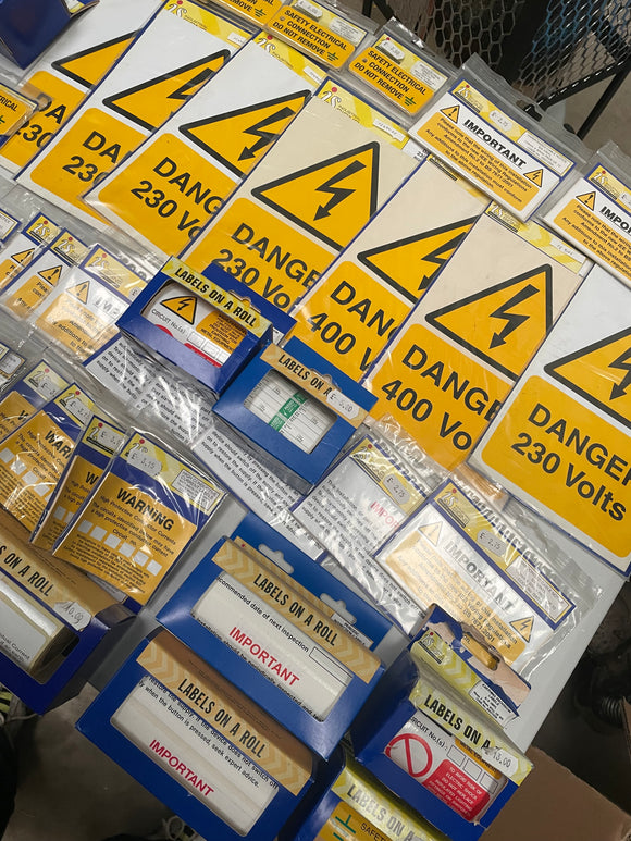 Health & Safety Bundle [Stickers, Signs, Warnings, Plates, Etc] Value £200+