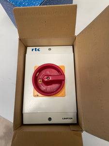 RTC Rotary Isolator LS4P32 4P IP65 1th 32A AC23 13kW