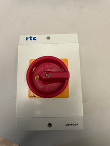 RTC Rotary Isolator LS4P20 4P IP65 1th 20A AC23 7.5kW