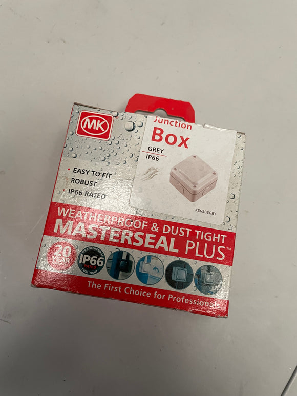 MK Junction Box Grey IP66 KS6506GRY [Box of 4]
