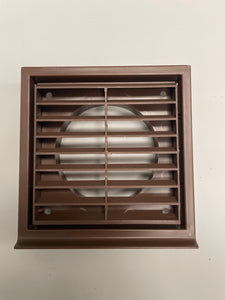 4" Fixed Louvre Vent Grill Brown [Box of 6 pcs]