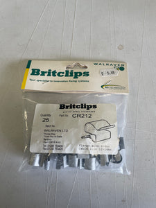 Britclip Cable Clips CR212 / Flange Size 2-4mm Cable Size 12-14mm (x1) 25 per pack