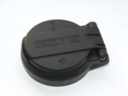 Schuko 8987296 black rubber connector collar with cover, ABL sursum