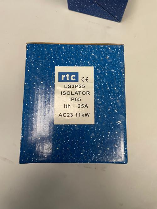 Rotary Isolator RTC LS3P25 3P IP65 1th 25A AC23 11kW