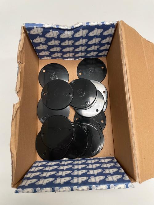 Conduit Circular Lid DLC1 Black 66mm [Box of 21]