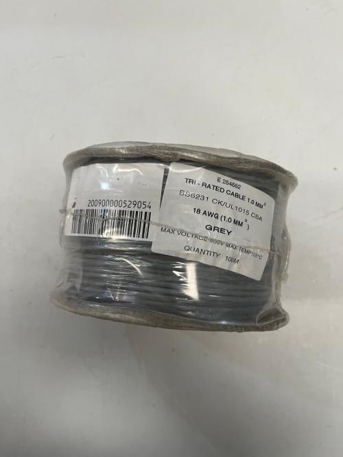 Tri-rated Cable Grey 1mm (100m Roll)